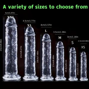 Transparent Big Dick 6 Sizes Realistic Jelly Dildo Women Gay Anal Sex Toys Masturbators Penis Suction Cup