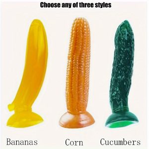 Soft Silicone Vegetable Models - Cucumber, Corn, Banana - Perfect For Kitchen Decor & Relax - Unique Gift For Women