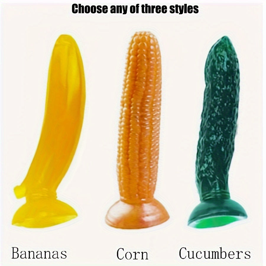 Soft Silicone Vegetable Models - Cucumber, Corn, Banana - Perfect For Kitchen Decor & Relax - Unique Gift For Women