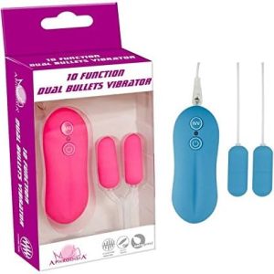 Happy Twin Vibrating Bullets, 10 Speed Fully Waterproof Clit Vibrator Sex Toys, Egg Vibrators, Sex Toys for Woman, Sex Products