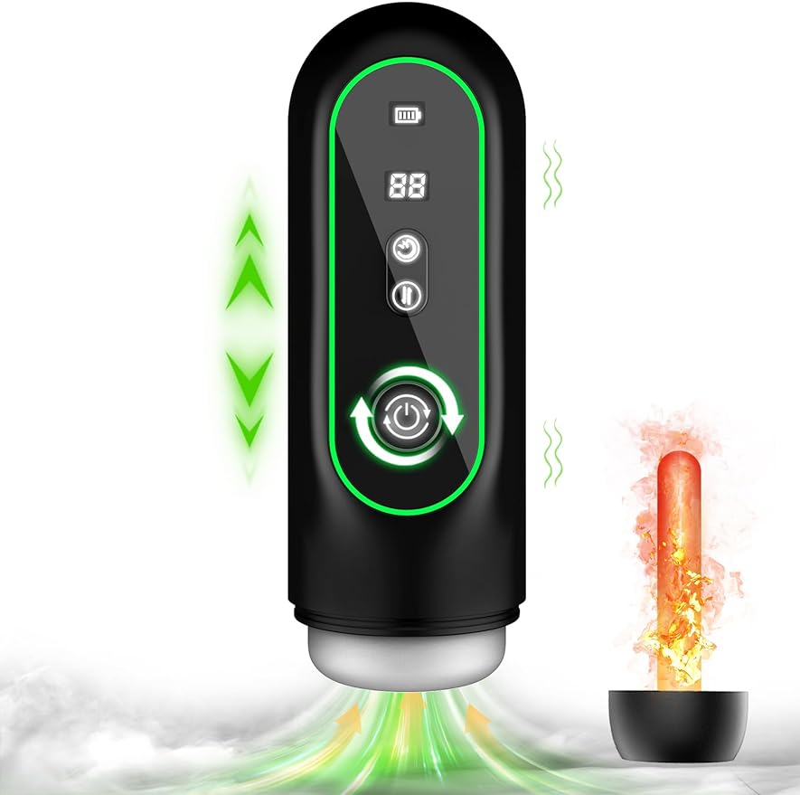 Automatic Male Masturbator Sex Toys for Men, Sucking & High-Speed Thrusting & Vibration & Heating Masturbation, Electric Pocket Pussy Stroker with LCD Display Penis Pump, Adult Toy Sex Blowjob Machine