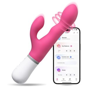 LOVENSE Nora Rabbit Vibrator with APP Control, Pink Vibrator Rabbit with Dual Motor, Clitoral Stimulator Dildo Massager, Sex Toys for Women with Smartphone Wireless