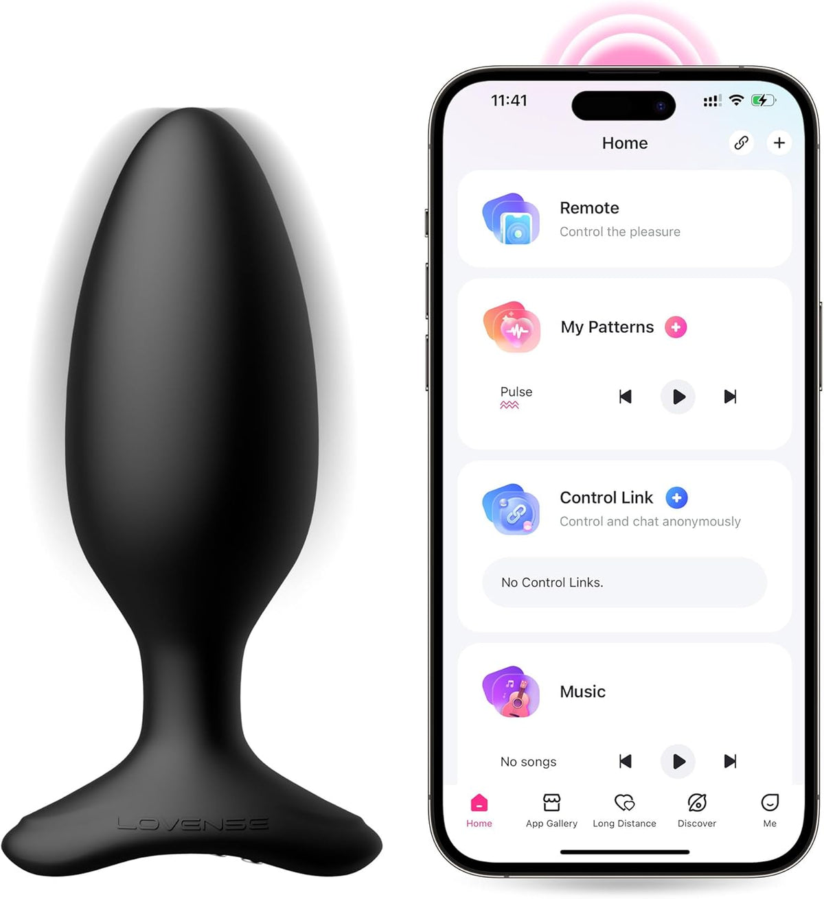 LOVENSE Hush 2 Vibrating Butt Plug 1.75", Silicone Anal Vibrator for Men with Remote Control, Waterproof and Rechargeable Big Plug Vibration Machine for Women, Adult Anal Plug Sex Toys for Couples