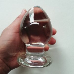 65mm Diameter Smooth Glass Anal Plug G Spot Stimulator Anal Expander Vagina Ball Anus Dilator Sex Toys for Woman Glass Butt Plug