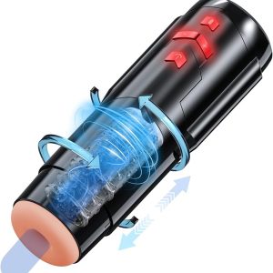 Sex Toy Male Masturbators Cup: Automatic Adult Toys with Rotating & Thrusting Hand Free Pocket Pussy Stroker with Realistic Silicone Sleeve - Erotic Penis Games for Man Electric Men Blowjob Machine