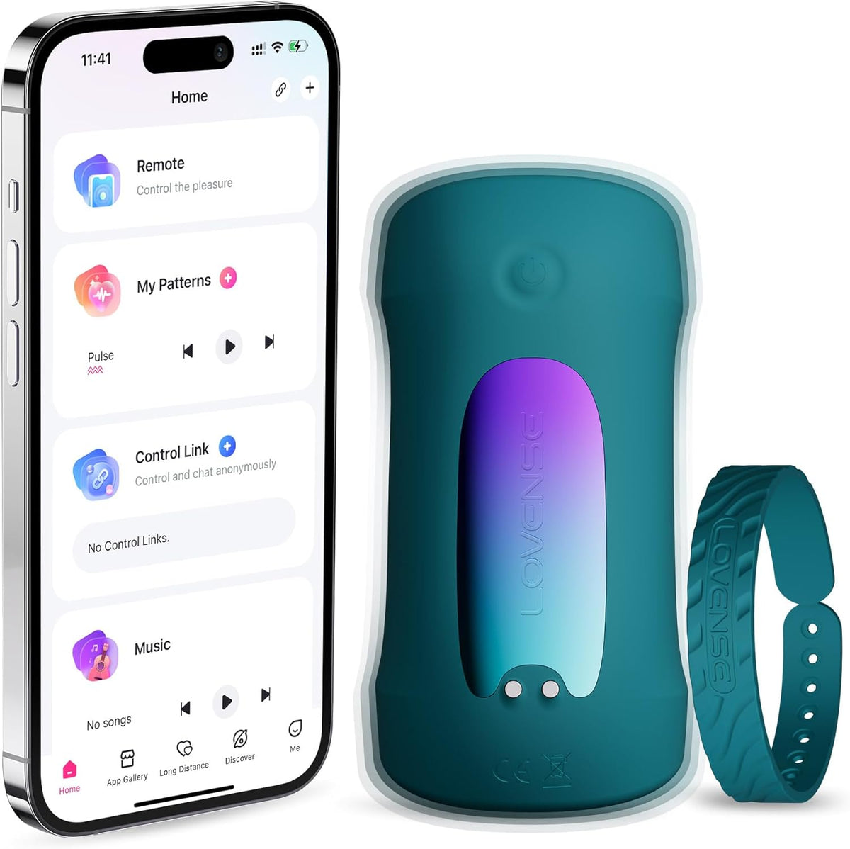 LOVENSE Gush 2 Automatic Male Masturbator Stroker, Vibrating & Oscillating Adult Sex Toys & Games with Endurance Training App Remote Control Penis Vibrator Massager Cock Ring, with Adjustable Buckles