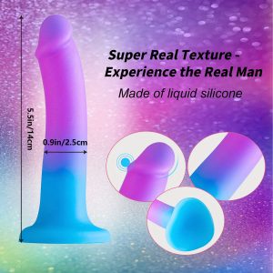 5.5" Soft Silicone Dildo - Flexible Anal Plug with Suction Cup for Hands-Free Play, Beginner-Friendly, Latex-Free Adult Sex Toy for Women and Couples