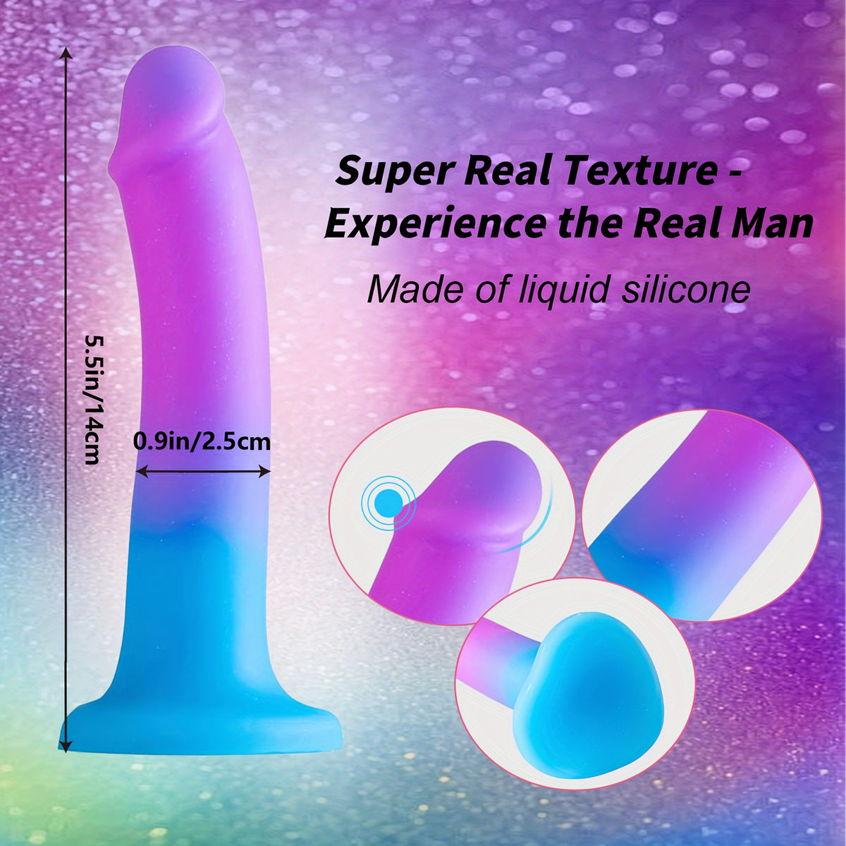 5.5" Soft Silicone Dildo - Flexible Anal Plug with Suction Cup for Hands-Free Play, Beginner-Friendly, Latex-Free Adult Sex Toy for Women and Couples