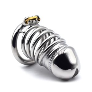 BDSM Adult Sex Toys Penis Cage Dick Ring Chastity Fetish Gay Slave Penis Extender Stainless Steel CB Lock Leten Scrotum