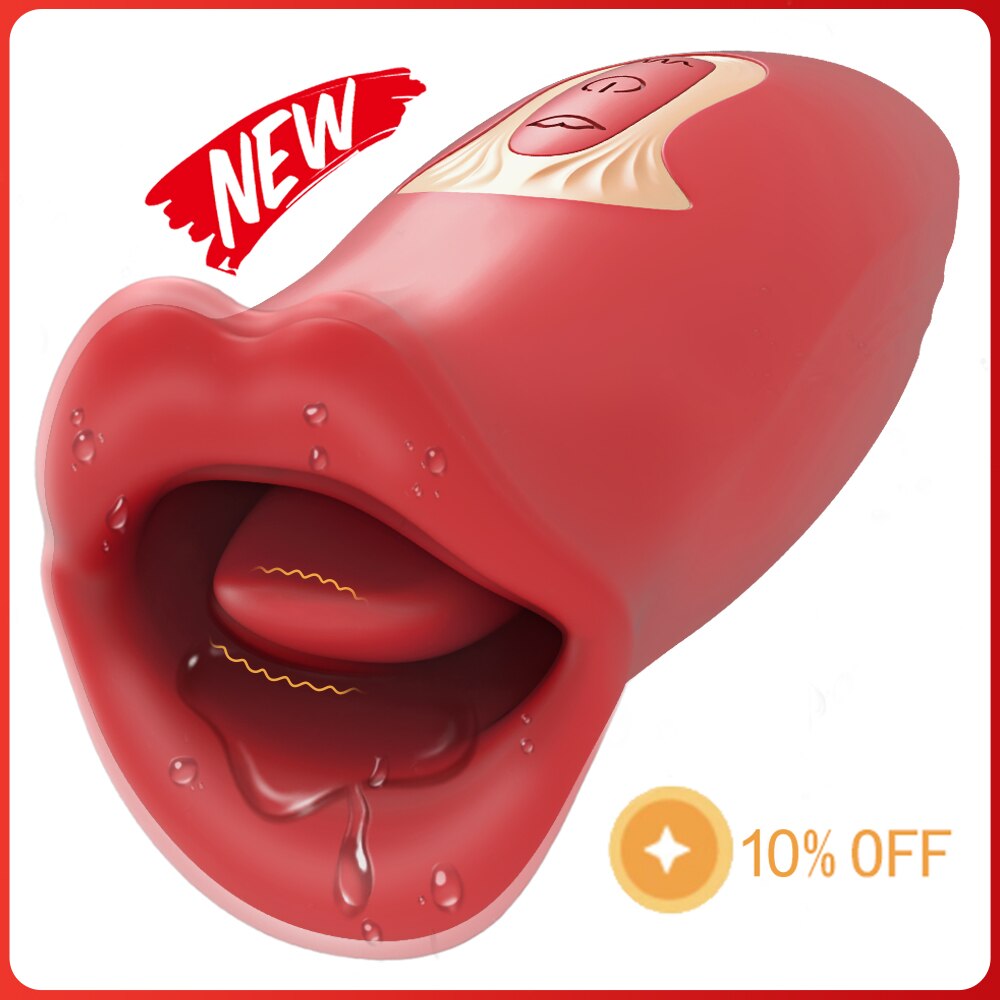 Clit ลิ้นเลีย Vibrator หญิงเซ็กซ์ทอยสำหรับผู้หญิงปากกัด Oral Clitoris Stimulator ดูดหัวนมการสำเร็จความใคร่อุปกรณ์ช่วยตัวเองสำหรับผู้หญิง