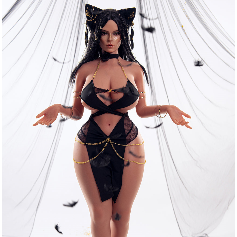 Juniper 156cm Head Full Silicone Tan BBW Real Life Sex Doll For Sale NO.1070