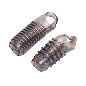 Flexible Penis Extender Sleeve Condoms Thread Penis Sleeve Extension Scrotum Ring Sex Toys Delay Ejaculation Cock Ring Sex Toy