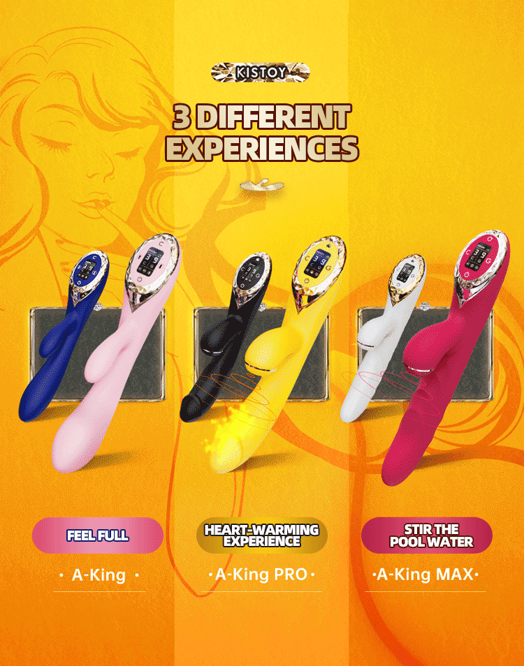 KISTOY A-King Series ฟังก์ชั่นเครื่องสั่นสะเทือนที่มีประสิทธิภาพ Clitoris G Spot Stimulator ที่สมจริงความร้อน Dildo เซ็กซ์ทอยสำหรับสตรี