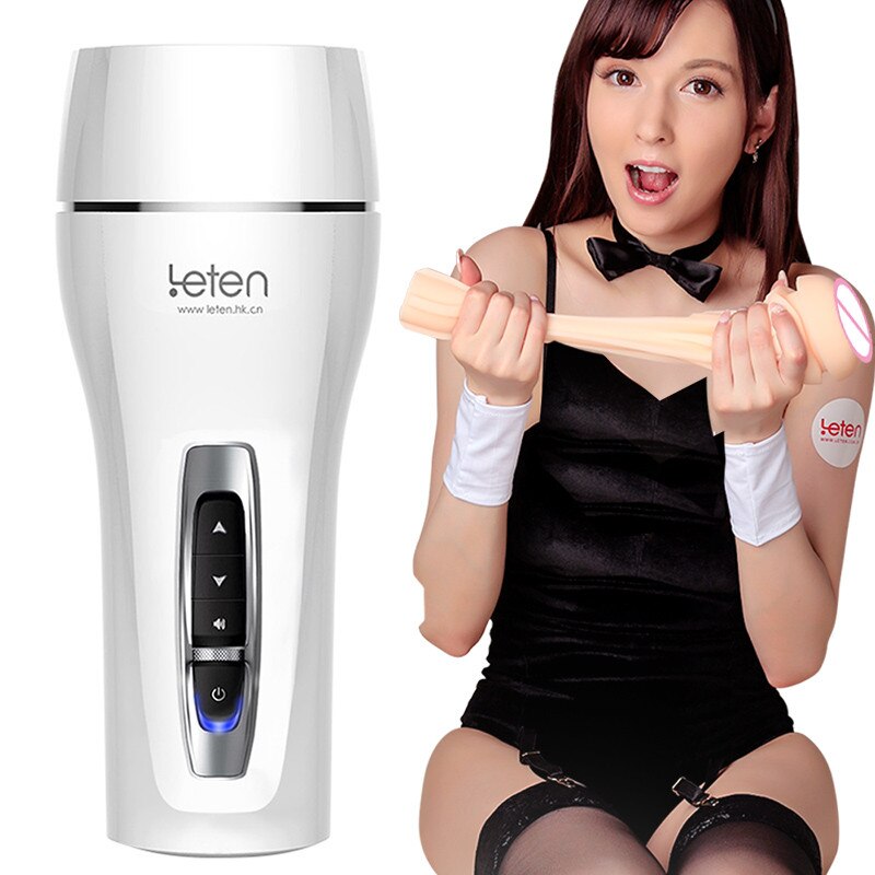Leten Clamp Sucking Vibrating Male Masturbator Cup Realistic Vagina Real Pussy Sexual Moaning Sex Machine Sex Shop for Man