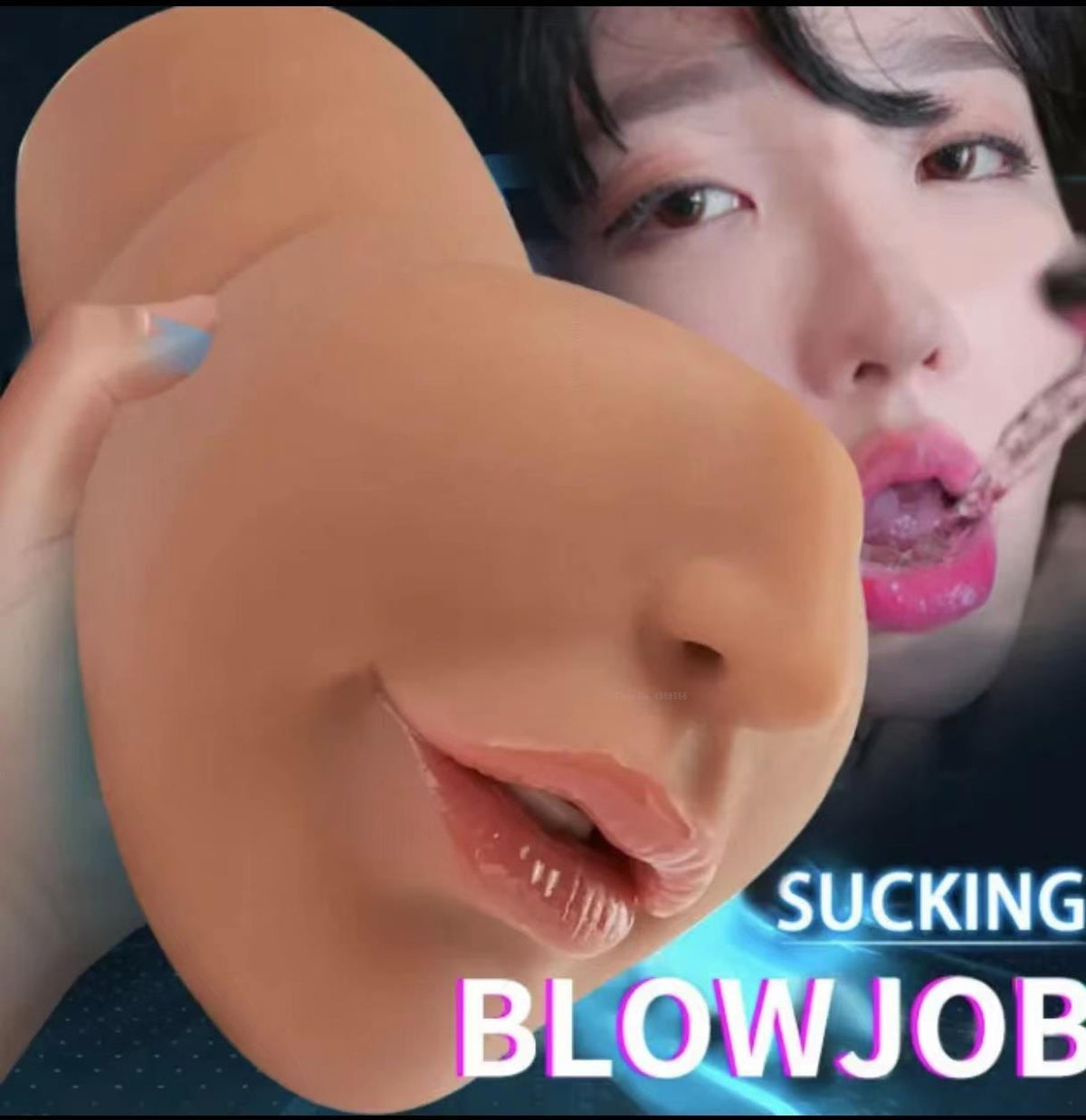 ชายอมควยคัพ Masturbator นุ่มจริงยางปลอมพ็อกเก็ตหี Thrust ช่องคลอดประดิษฐ์ Man Mouth การสำเร็จความใคร่ของเล่น