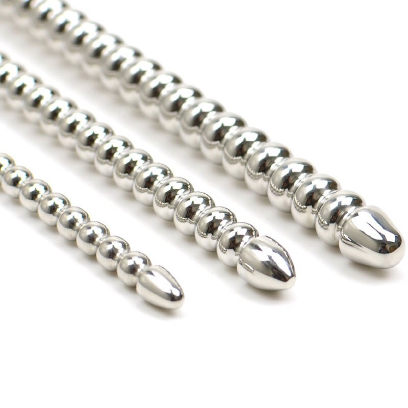 NEW Beaded Urethral Dilator Penis Plug Insert Sounding Rods Stainless Steel Stretching Catheters Male Chastity Sex Toys for Men