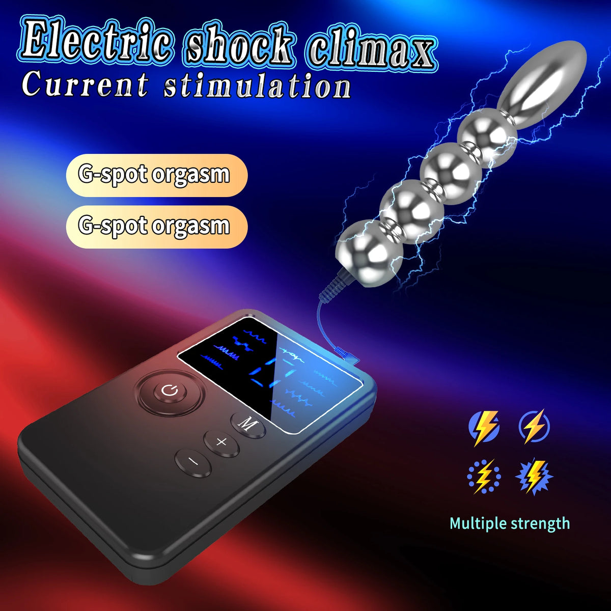 New Dual Output Electric Shock Host Electrosex Electroshock Anal Butt Plug , Electrostimulator Anal Bdsm Adult Sex Toys , E-stim