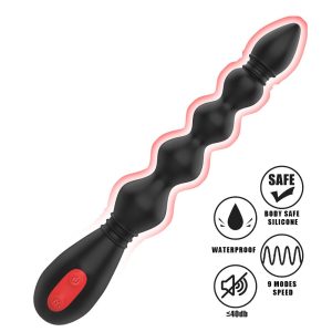 Prostate Stimulator Anal Training Sex Toy 9 Frequency Powerful Anal Beads Vibrator Flexible Anal Plug Waterproof Butt Plug