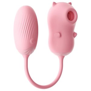 APP remote control 2-in-1 cute sucking vibrator clitoral orgasm woman sex toys usb charging egg vibrator g-spot stimulation