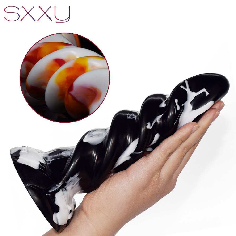 SXXY Anal Plug Twist Fun Sex Toys Textured Dildo G Spot Masturbate Anus Massage Penis Rippled Shaft Female Maturbate Sexy Shop