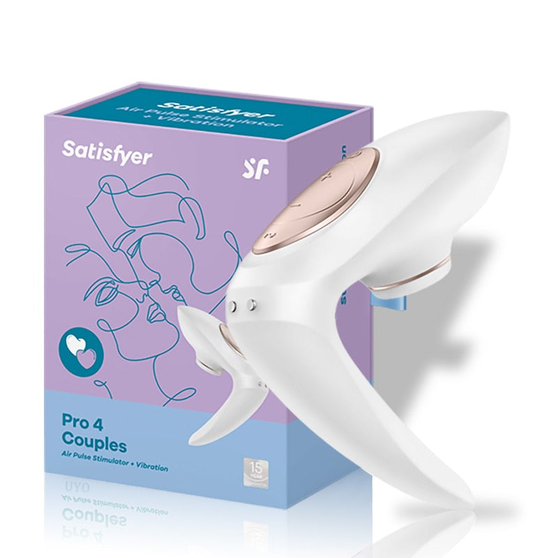เยอรมนี Satisfyer Pro4คู่ดูด G Spot ซิลิโคน UYO Vibrator Dildo ผู้ใหญ่ของเล่นกระตุ้น Clitoral ดูดของเล่น