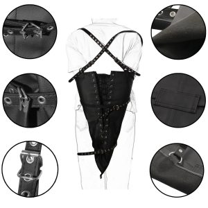 Sex Fetish Bdsm Bondage Leather Handcuffs Kit Adjustable Arm Binder Harness for Men Women Couples Restraints Cuffs Sex Toys