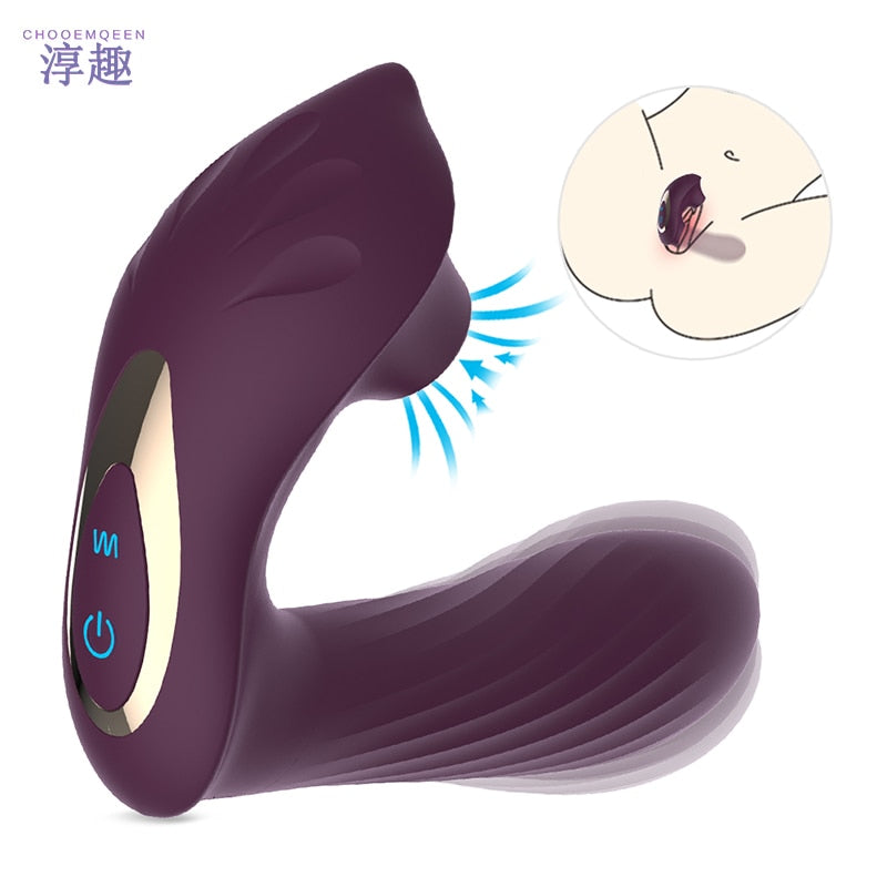Sex Toys 2 IN 1 Sucking Vibrator for Women 9 Frequency Vibration Waterproof Masturbator Clitoris Stimulator G Spot Vibrator