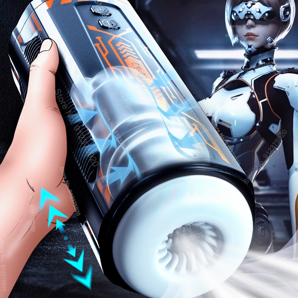 อัตโนมัติ Thrust Strokying ดูดชาย Masturbator ช่องคลอดดูด Vibrator เซ็กซ์ทอยสำหรับชายสำเร็จความใคร่ถ้วยอมควย18