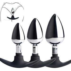 VETIRY Stainless Steel Butt Plug Anal Massager Spiral Beads Stimulation Thread Anal Plug Anus Sex Toy for Women Men SM Products