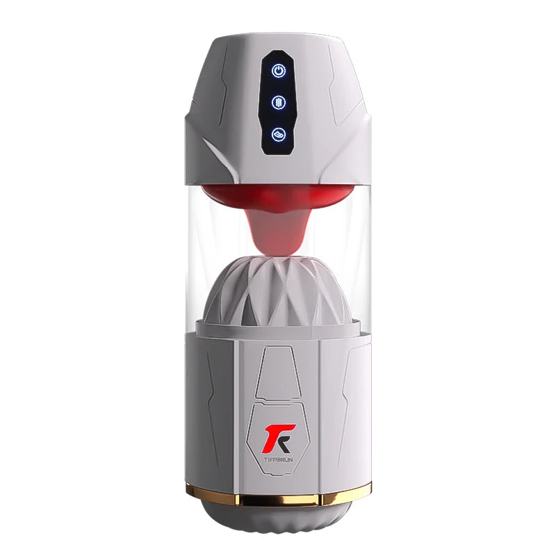 Yeain Sex toys Men Automatic Masturbation Cup Adult Sexy Toy Tongue Licking Sucking Vibrating Penis Trainer Heated Masturbator