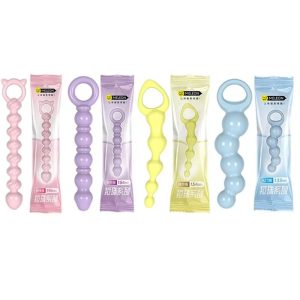 Anal Beads with Finger Ring – Graduated Ball Plug for Women & Men Prostate Massage