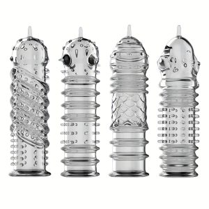 Crystal Men's Adult Sex Toy Penis Cover Sleeve Penis Extender Reusable Delay Ejaculation Add More Fun And Excitement For Men Women Couples