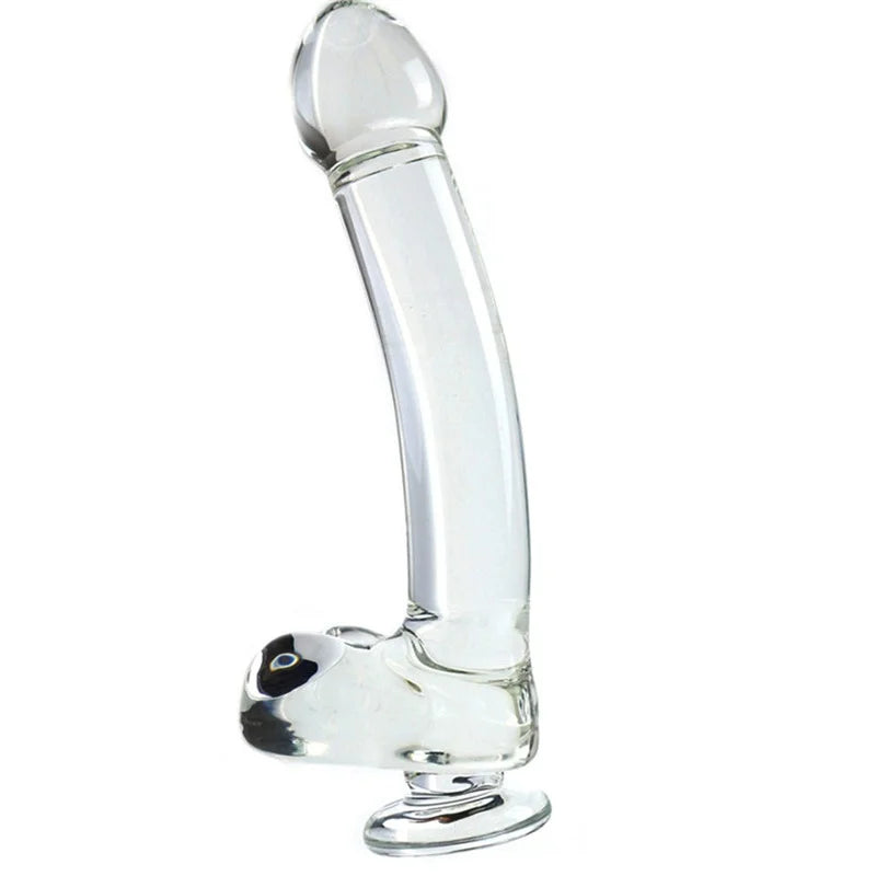 Extra-Large Clear Glass Dildo – G-Spot & Prostate Massager for Women & Men