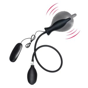 ปลั๊กก้นสั่นแบบปั๊มลม Inflatable Anal Vibrator ขยายได้ 10cm พร้อมรีโมท 10 Speeds