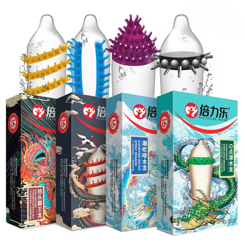 Dragon Orgasm 3D Spike Dotted Condoms For Men 360° Vagina Massage Stimulation Delayed Ejaculation Penis Sleeve Condom Sex Toys